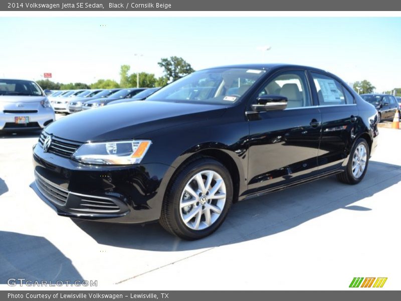 Black / Cornsilk Beige 2014 Volkswagen Jetta SE Sedan