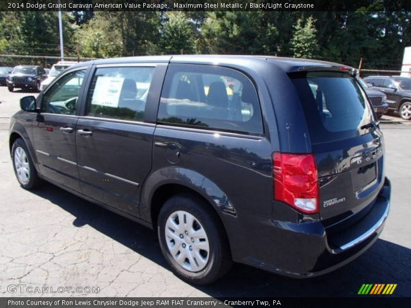 Maximum Steel Metallic / Black/Light Graystone 2014 Dodge Grand Caravan American Value Package