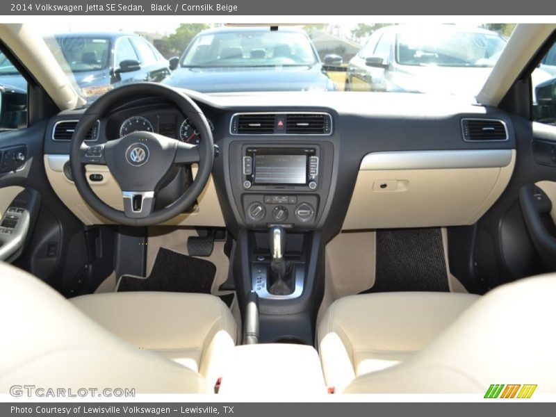 Black / Cornsilk Beige 2014 Volkswagen Jetta SE Sedan