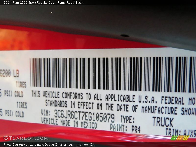 2014 1500 Sport Regular Cab Flame Red Color Code PR4