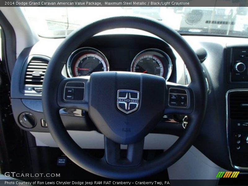 Maximum Steel Metallic / Black/Light Graystone 2014 Dodge Grand Caravan American Value Package