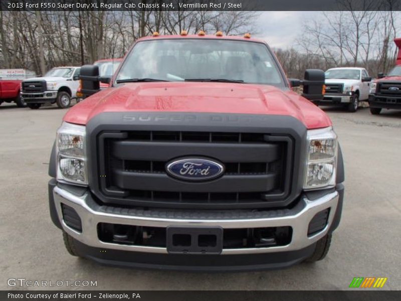 Vermillion Red / Steel 2013 Ford F550 Super Duty XL Regular Cab Chassis 4x4