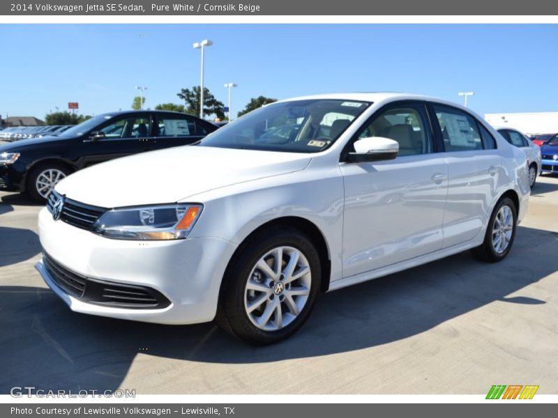 Pure White / Cornsilk Beige 2014 Volkswagen Jetta SE Sedan