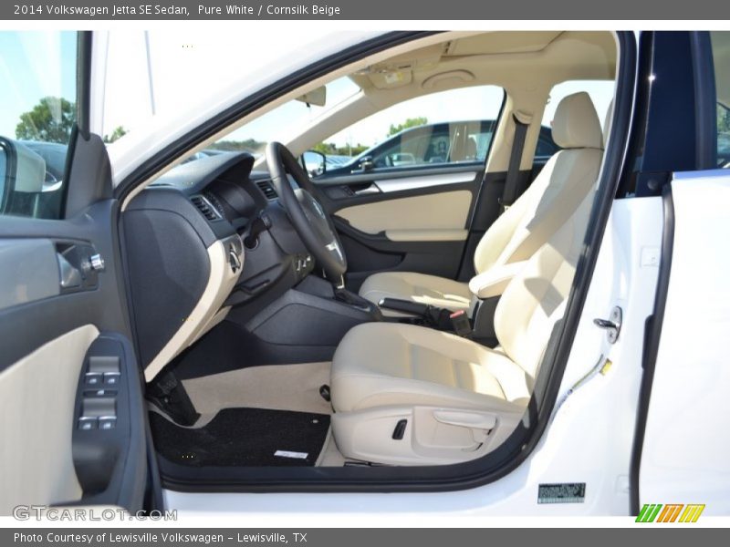Pure White / Cornsilk Beige 2014 Volkswagen Jetta SE Sedan