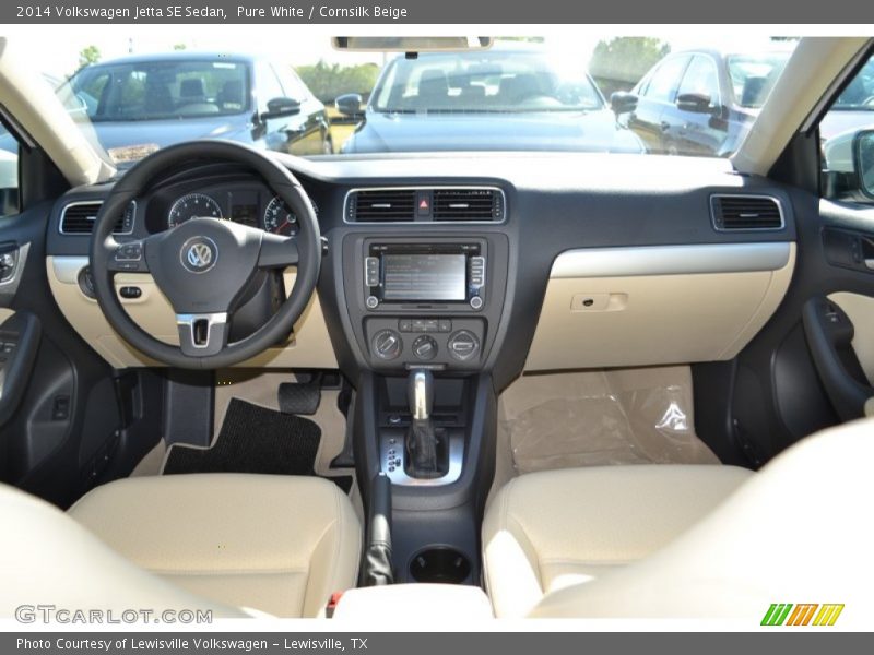 Pure White / Cornsilk Beige 2014 Volkswagen Jetta SE Sedan
