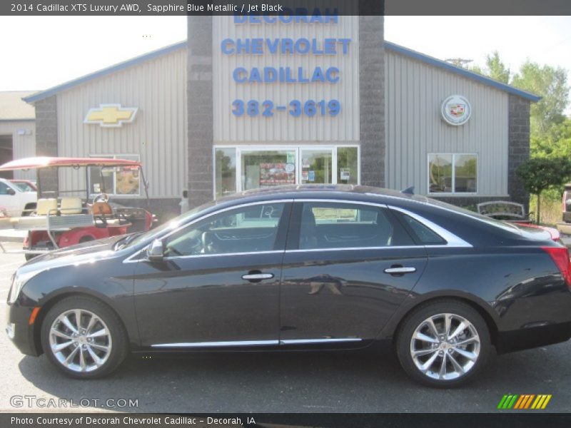 Sapphire Blue Metallic / Jet Black 2014 Cadillac XTS Luxury AWD