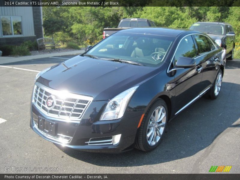 Sapphire Blue Metallic / Jet Black 2014 Cadillac XTS Luxury AWD