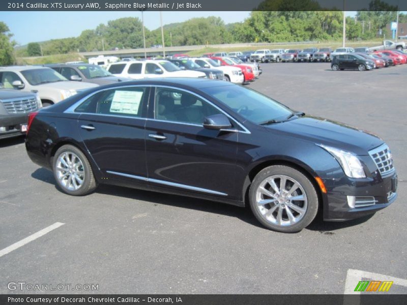 Sapphire Blue Metallic / Jet Black 2014 Cadillac XTS Luxury AWD