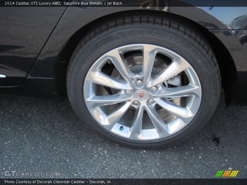 Sapphire Blue Metallic / Jet Black 2014 Cadillac XTS Luxury AWD