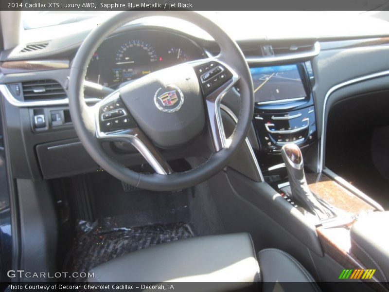 Sapphire Blue Metallic / Jet Black 2014 Cadillac XTS Luxury AWD