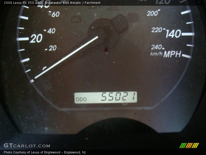 Breakwater Blue Metallic / Parchment 2009 Lexus RX 350 AWD