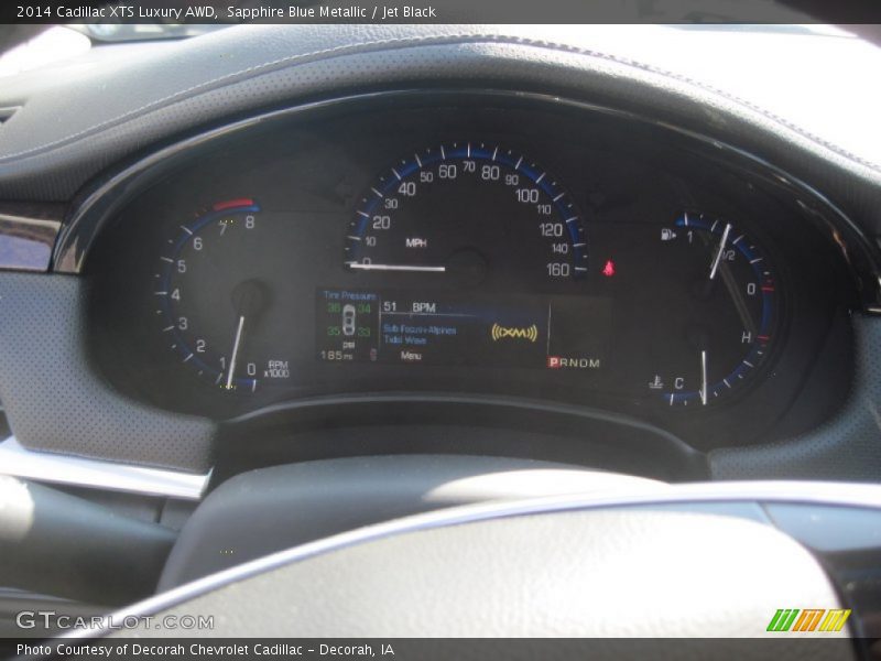 Sapphire Blue Metallic / Jet Black 2014 Cadillac XTS Luxury AWD