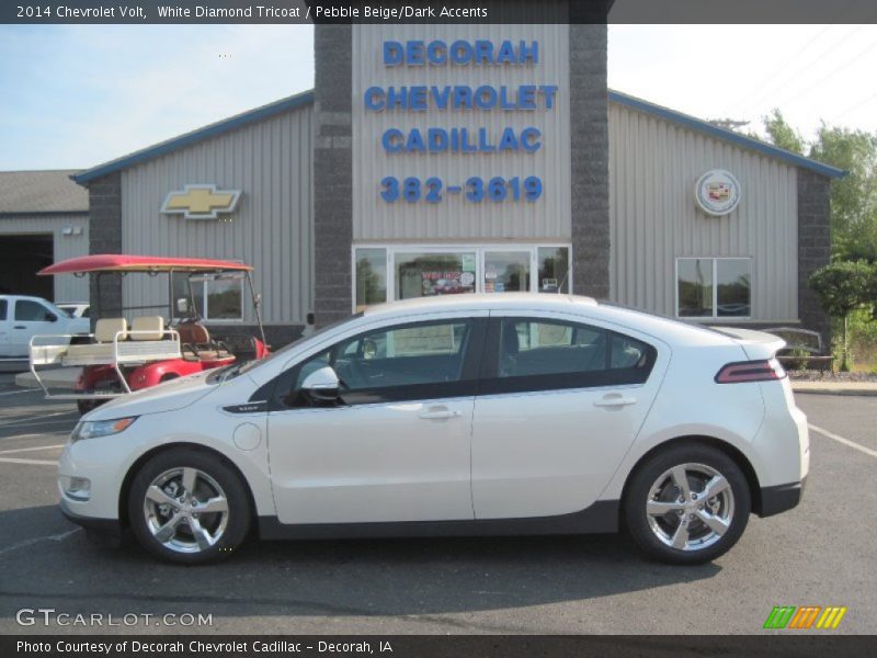 White Diamond Tricoat / Pebble Beige/Dark Accents 2014 Chevrolet Volt