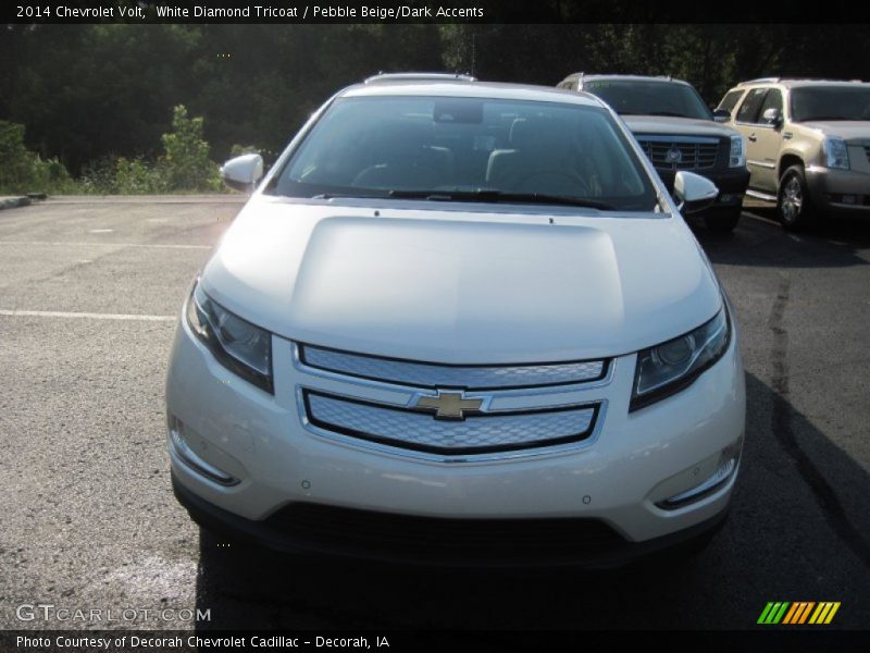 White Diamond Tricoat / Pebble Beige/Dark Accents 2014 Chevrolet Volt