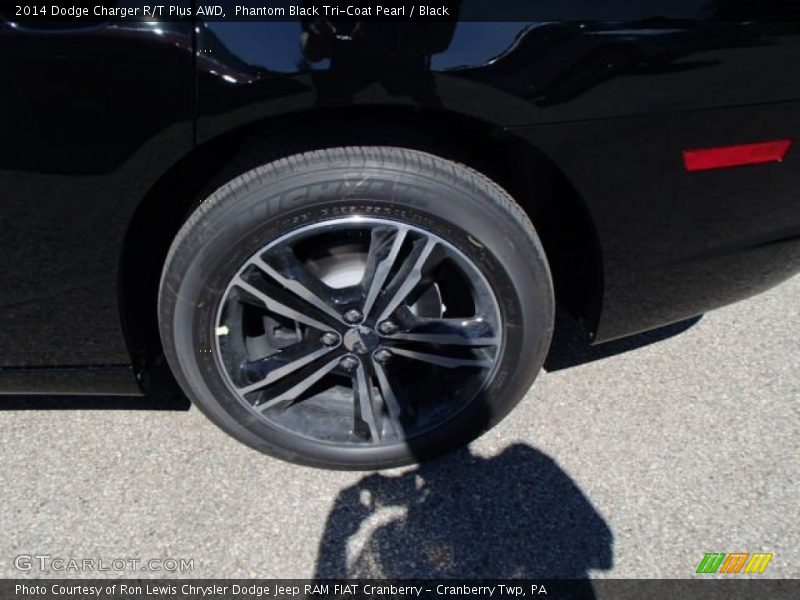 Phantom Black Tri-Coat Pearl / Black 2014 Dodge Charger R/T Plus AWD