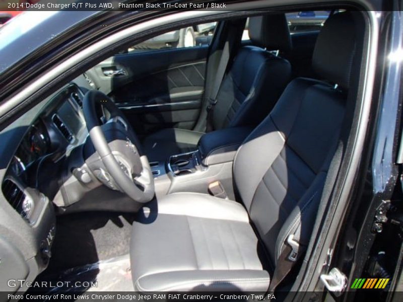 Phantom Black Tri-Coat Pearl / Black 2014 Dodge Charger R/T Plus AWD