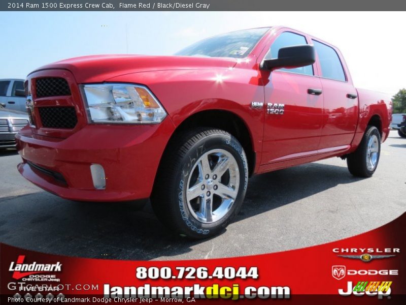 Flame Red / Black/Diesel Gray 2014 Ram 1500 Express Crew Cab