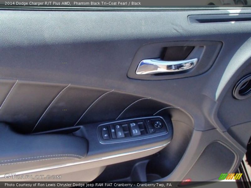 Phantom Black Tri-Coat Pearl / Black 2014 Dodge Charger R/T Plus AWD