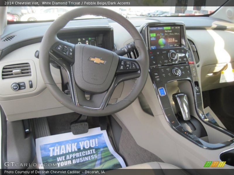 White Diamond Tricoat / Pebble Beige/Dark Accents 2014 Chevrolet Volt