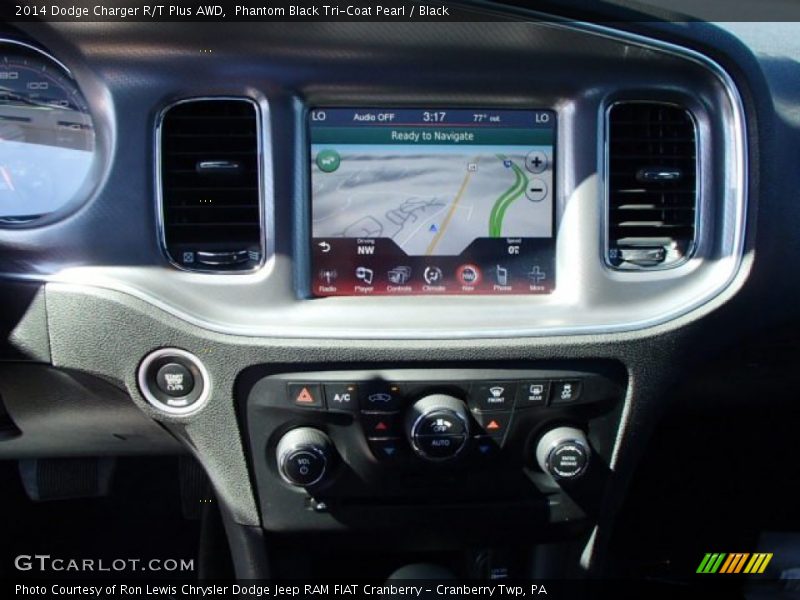 Phantom Black Tri-Coat Pearl / Black 2014 Dodge Charger R/T Plus AWD