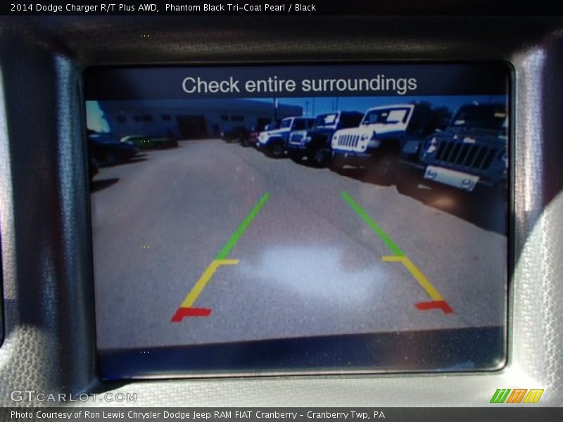 Phantom Black Tri-Coat Pearl / Black 2014 Dodge Charger R/T Plus AWD
