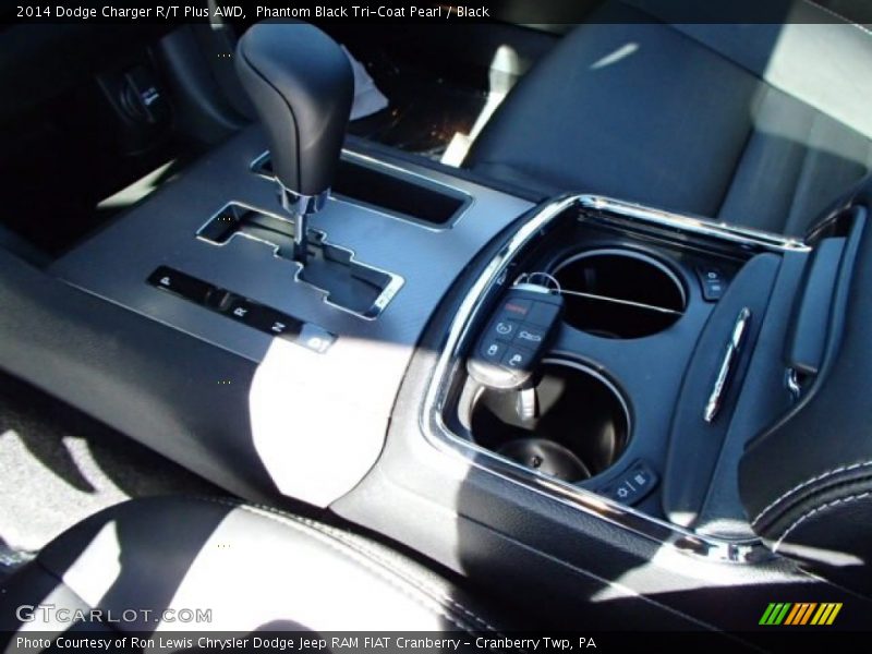 Phantom Black Tri-Coat Pearl / Black 2014 Dodge Charger R/T Plus AWD