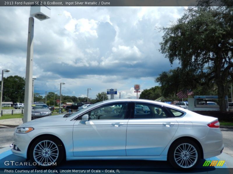 Ingot Silver Metallic / Dune 2013 Ford Fusion SE 2.0 EcoBoost