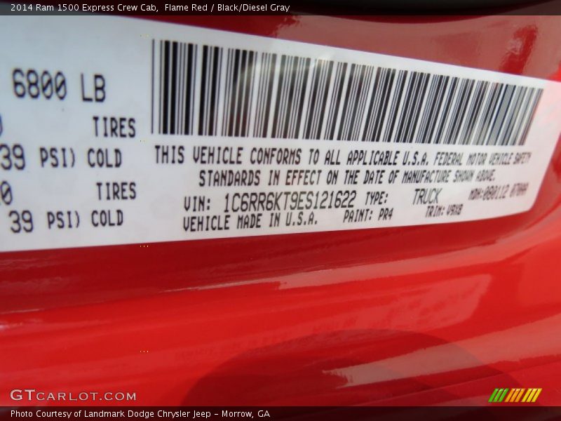 2014 1500 Express Crew Cab Flame Red Color Code PR4