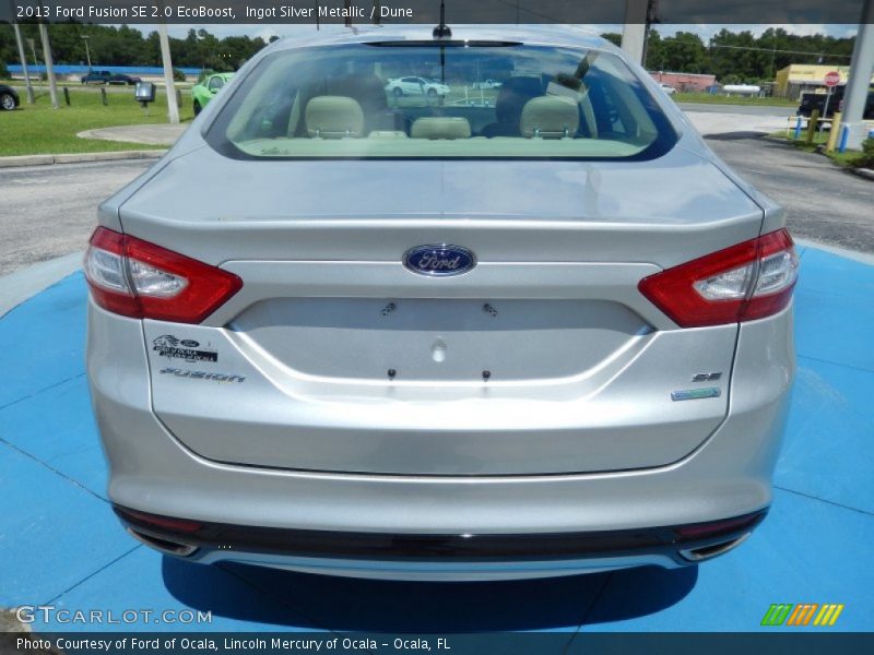 Ingot Silver Metallic / Dune 2013 Ford Fusion SE 2.0 EcoBoost