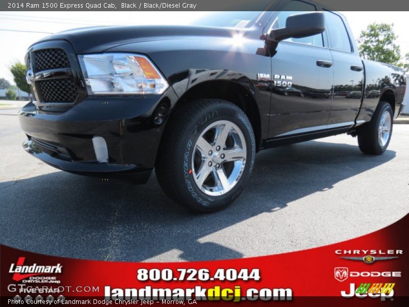 Black / Black/Diesel Gray 2014 Ram 1500 Express Quad Cab
