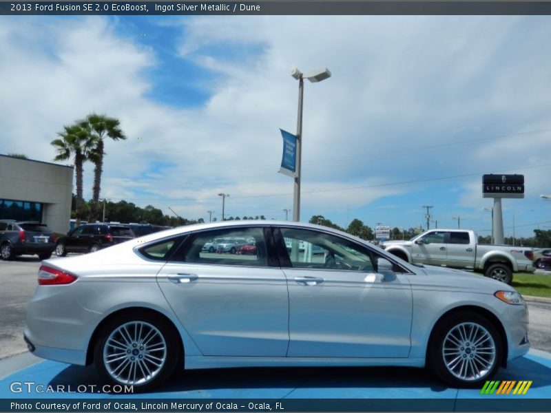 Ingot Silver Metallic / Dune 2013 Ford Fusion SE 2.0 EcoBoost