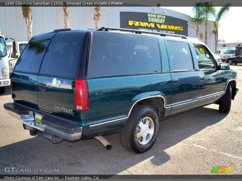 Emerald Green Metallic / Pewter 1996 Chevrolet Suburban C1500