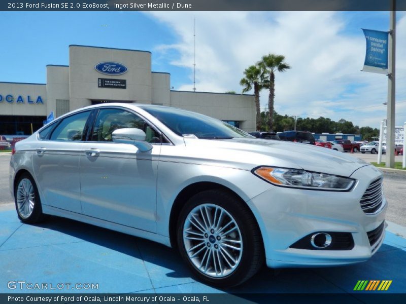 Ingot Silver Metallic / Dune 2013 Ford Fusion SE 2.0 EcoBoost