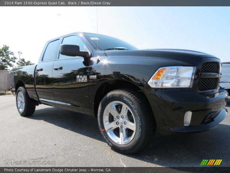 Black / Black/Diesel Gray 2014 Ram 1500 Express Quad Cab