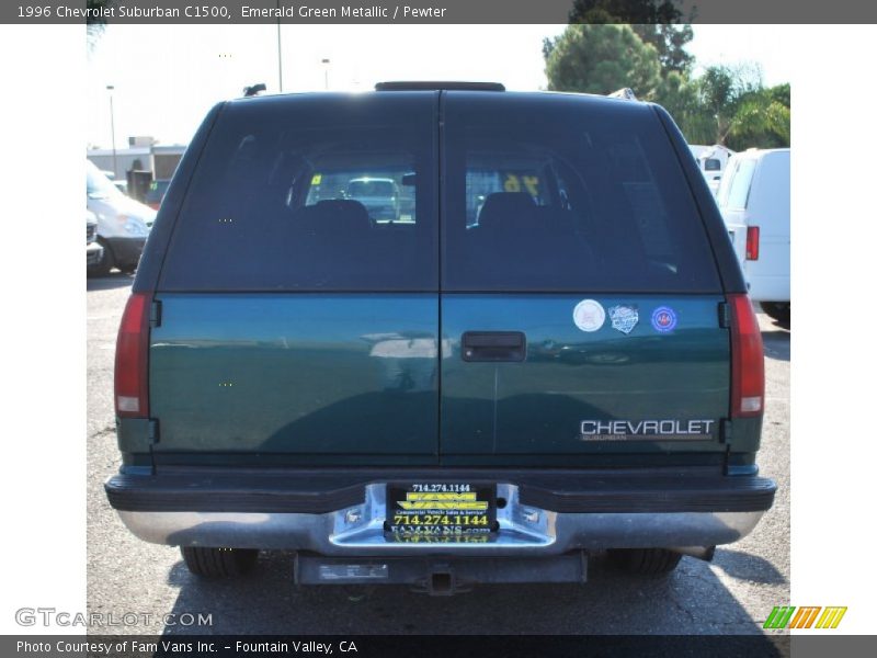 Emerald Green Metallic / Pewter 1996 Chevrolet Suburban C1500