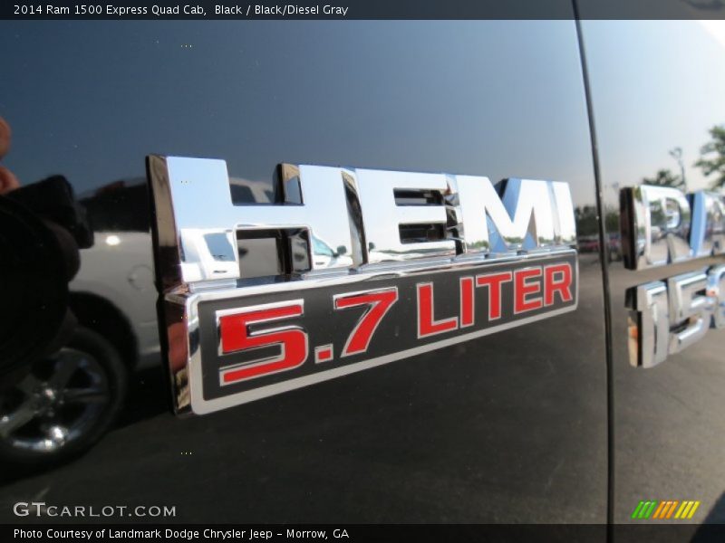 Black / Black/Diesel Gray 2014 Ram 1500 Express Quad Cab