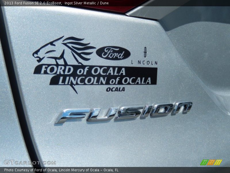 Ingot Silver Metallic / Dune 2013 Ford Fusion SE 2.0 EcoBoost