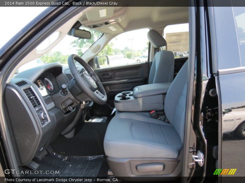 Black / Black/Diesel Gray 2014 Ram 1500 Express Quad Cab