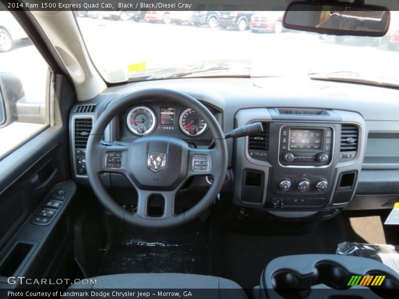Black / Black/Diesel Gray 2014 Ram 1500 Express Quad Cab