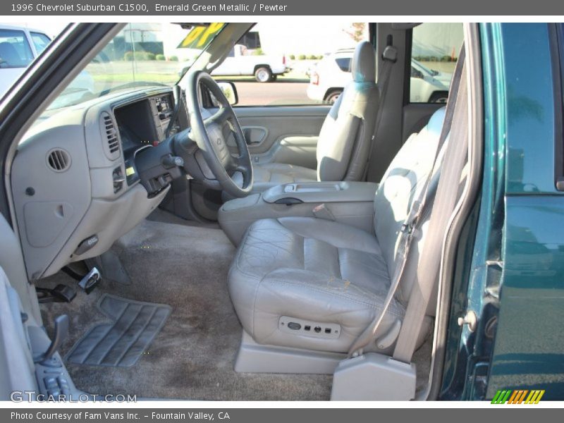 Emerald Green Metallic / Pewter 1996 Chevrolet Suburban C1500