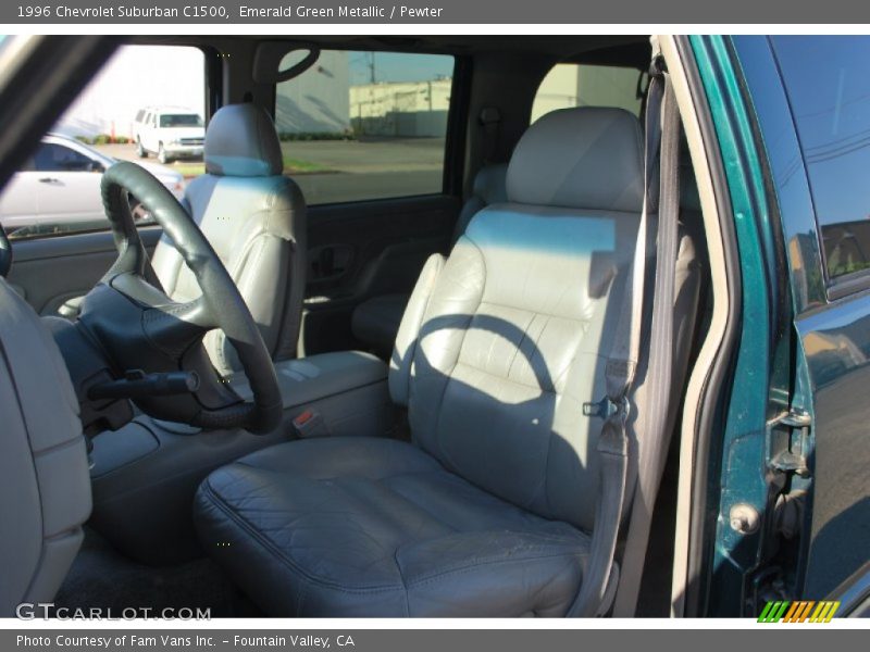 Emerald Green Metallic / Pewter 1996 Chevrolet Suburban C1500