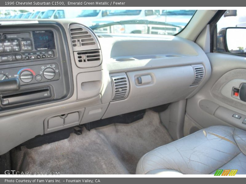 Emerald Green Metallic / Pewter 1996 Chevrolet Suburban C1500