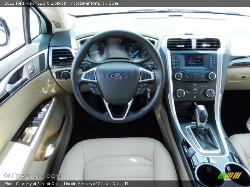 Ingot Silver Metallic / Dune 2013 Ford Fusion SE 2.0 EcoBoost