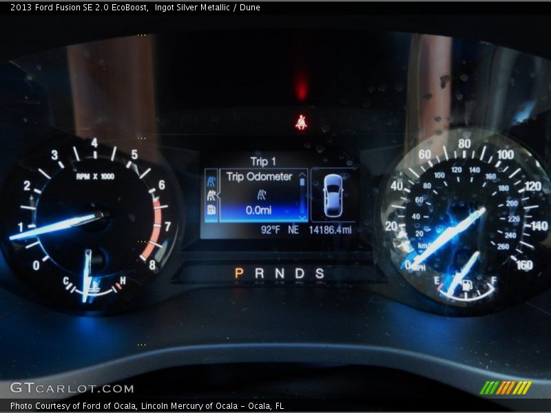 Ingot Silver Metallic / Dune 2013 Ford Fusion SE 2.0 EcoBoost