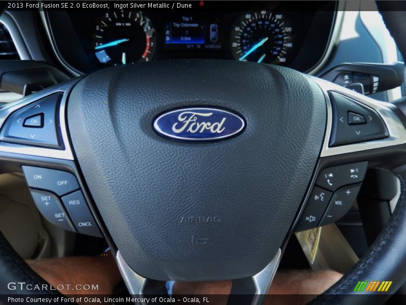Ingot Silver Metallic / Dune 2013 Ford Fusion SE 2.0 EcoBoost