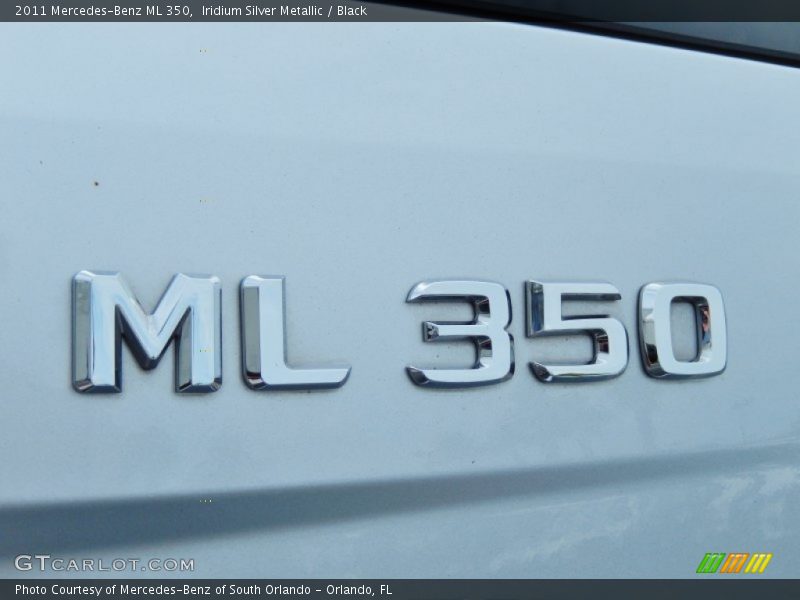 Iridium Silver Metallic / Black 2011 Mercedes-Benz ML 350
