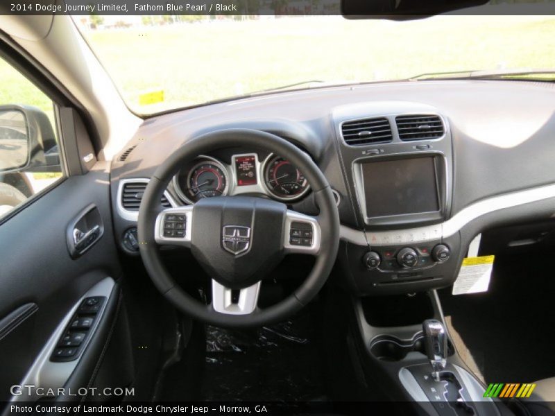 Fathom Blue Pearl / Black 2014 Dodge Journey Limited