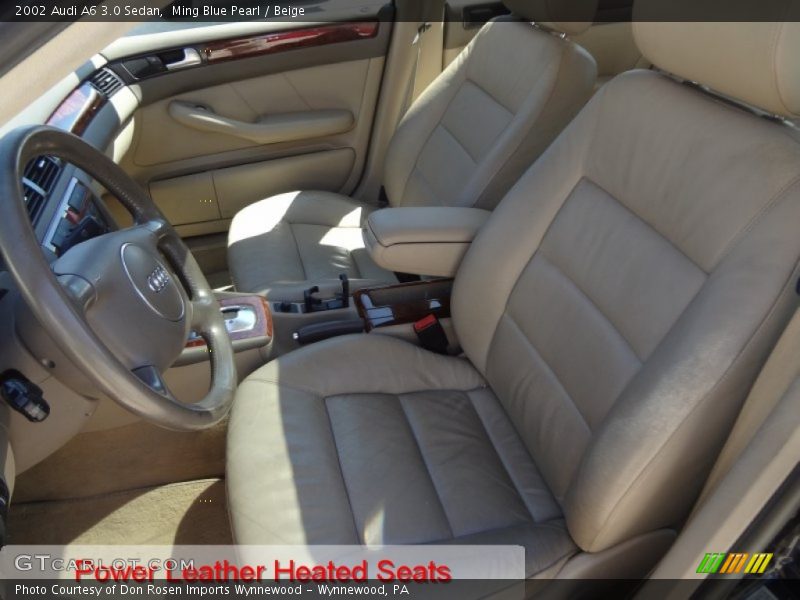 Ming Blue Pearl / Beige 2002 Audi A6 3.0 Sedan