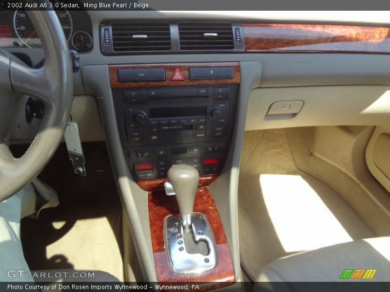 Ming Blue Pearl / Beige 2002 Audi A6 3.0 Sedan