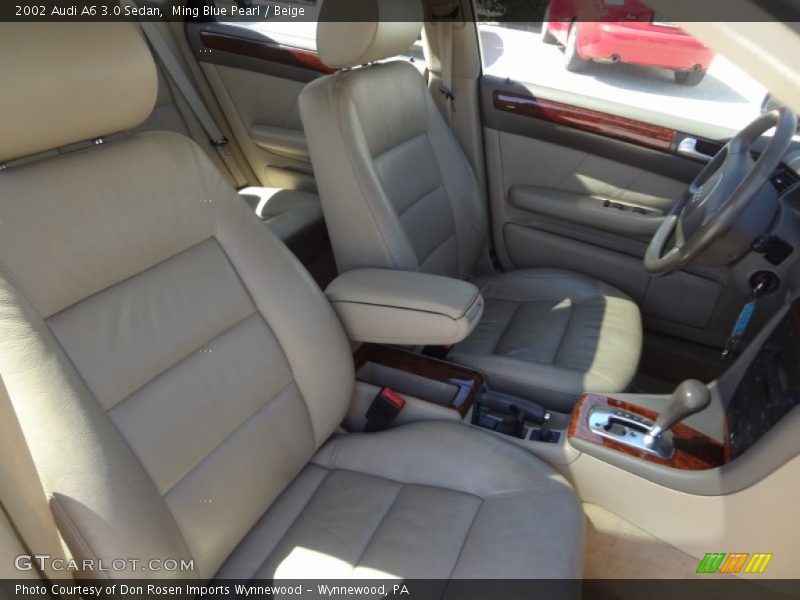 Ming Blue Pearl / Beige 2002 Audi A6 3.0 Sedan